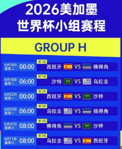 世界杯2026 竞彩足球赛事